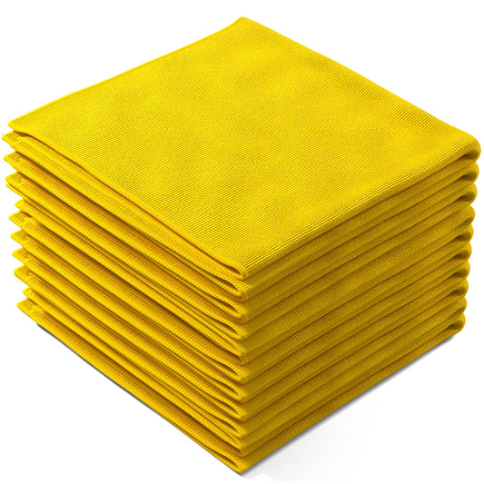 Microfibre Cleaning Cloth | Yellow | 40x40 cm | Pack of 15 | Case: 6 bags
