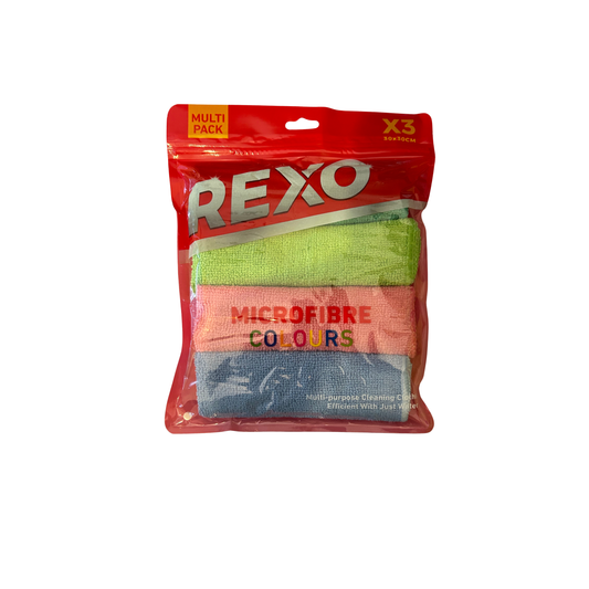 Microfibre Cleaning Cloth | Pack of 3 | Multicolor | Case: 24 bags